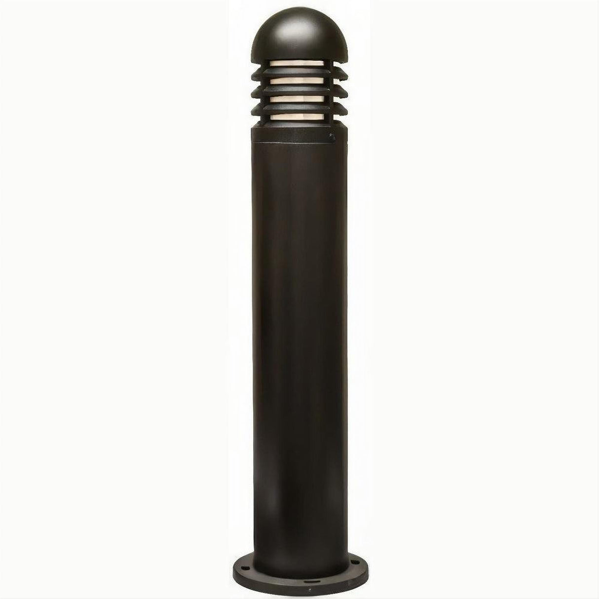 Dabmar Lighting D180-L6-30K-B Fiber G Bollard Louvered 120V E26 LED 6W 30K Black