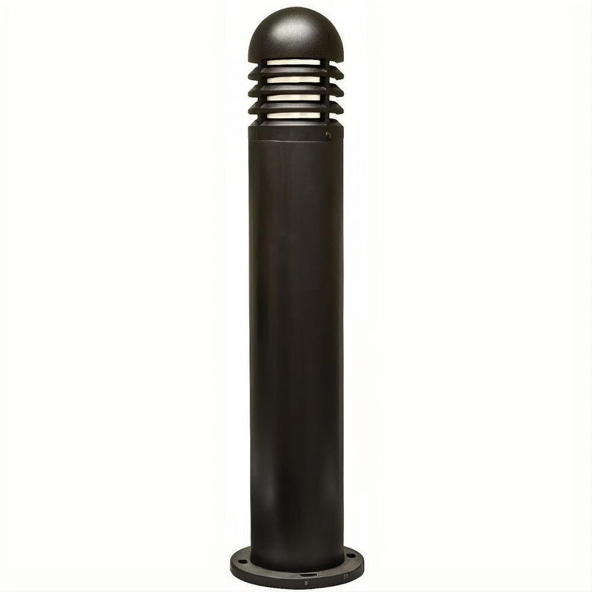Dabmar Lighting D180-L6-60K-B Fiber G Bollard Louvered 120V E26 LED 6W 60K Black