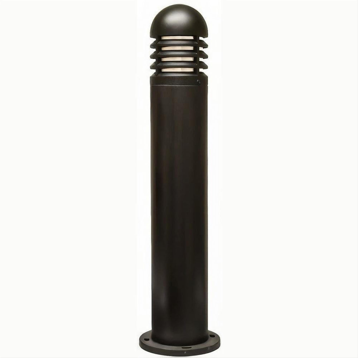 Dabmar Lighting D180-L6-RGBW-B Fiber G Bollard Louvered 120V E26 LED 6W RGBW Black