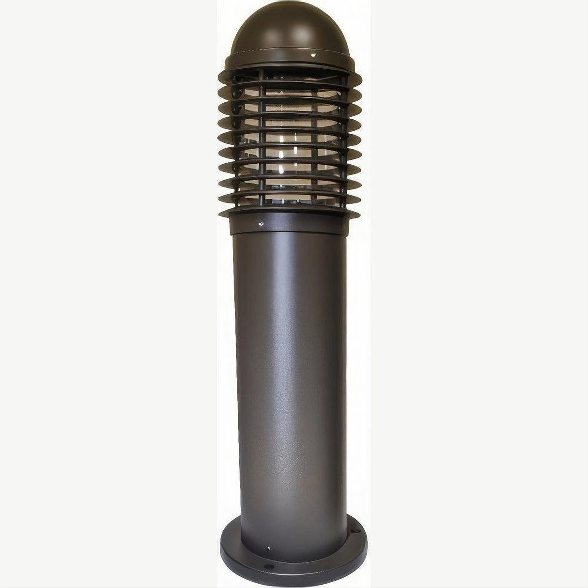 Dabmar Lighting D3390-L12-30K-B Cast Alum Mini Bollard Caged 120V-277V G24 LED 12W 30K Black