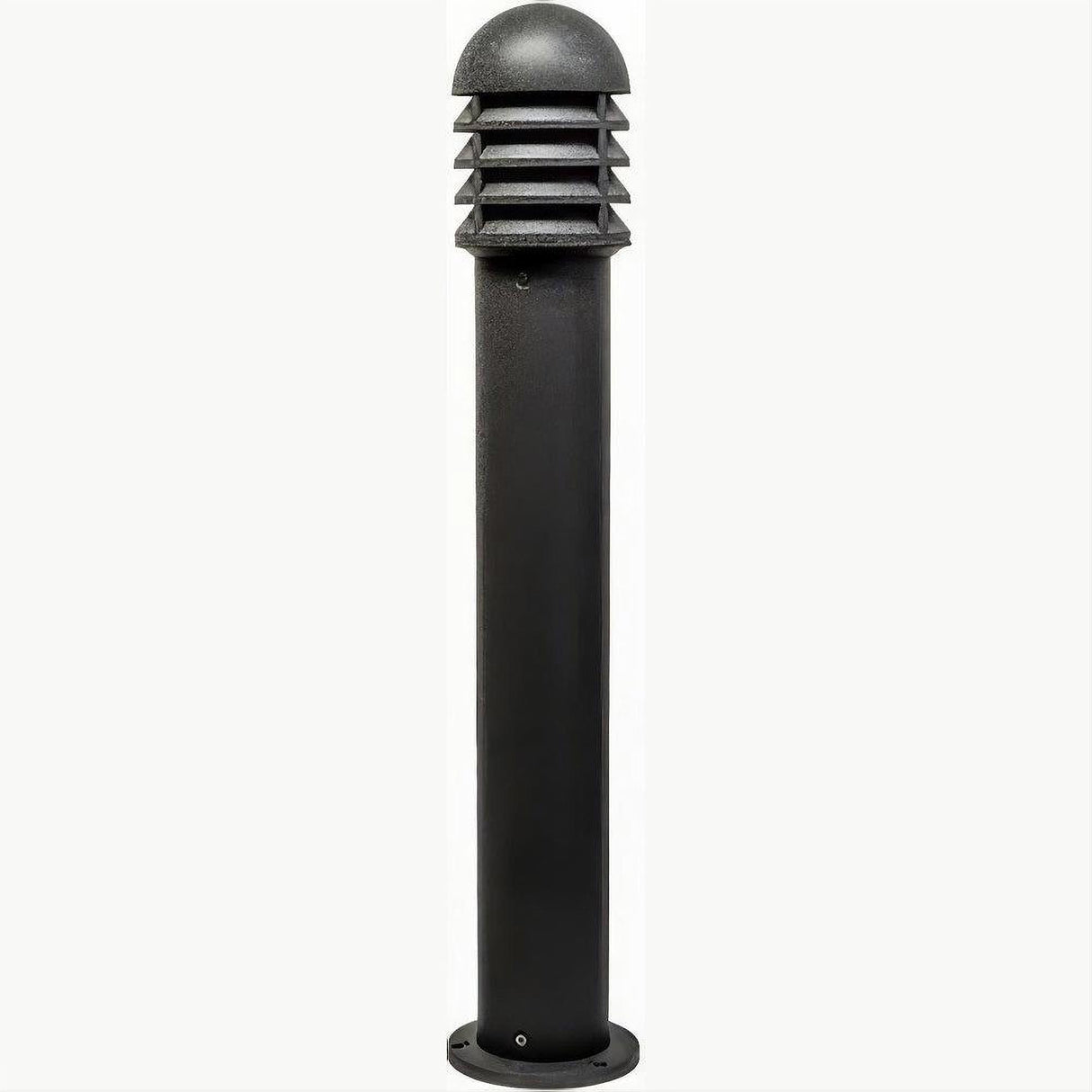 Dabmar Lighting D3400-L20-30K-B-FR-FR Cast Alum Bollard Shuttered 120V-277V G24 LED 20W 30K Frost Black