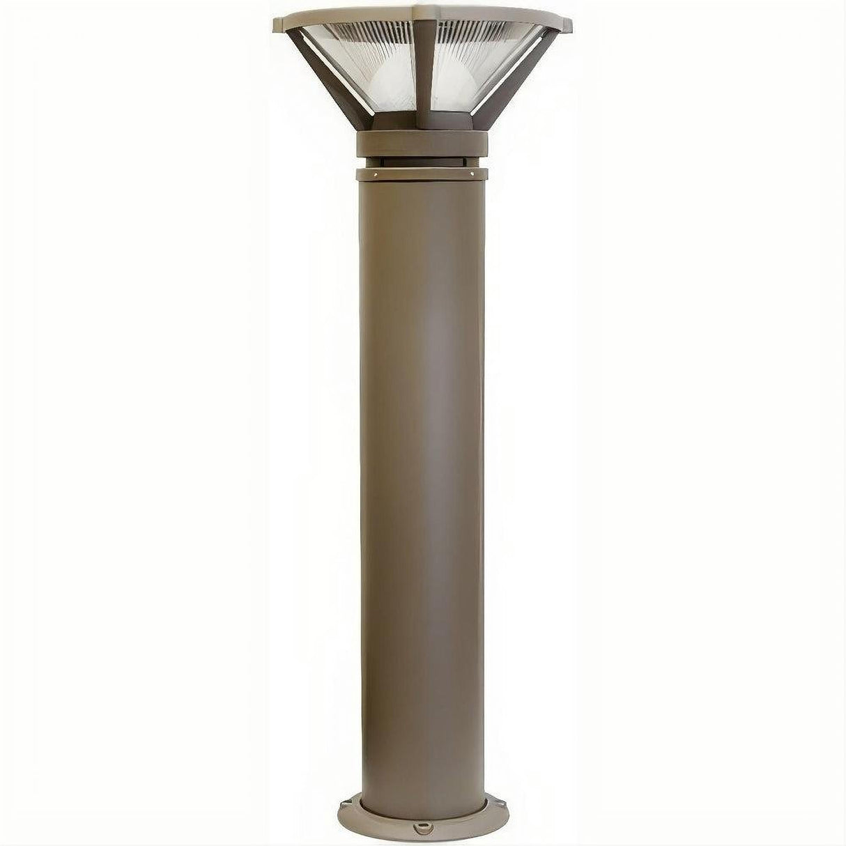 Dabmar Lighting D480-L6-60K-BZ Cast Alum Bollard Ribbed 120V E26 LED 6W 60K Bronze