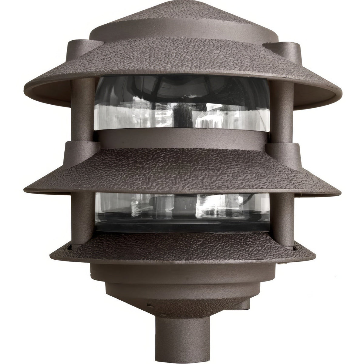 Dabmar Lighting D5000-10T-BZ Cast Alum Pagoda 3-Tier 1/2" Base 10" Top 120V E26 No Lamp Bronze