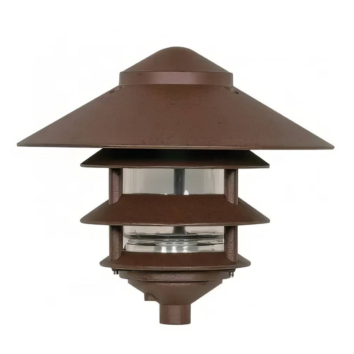 Dabmar Lighting D5100-L12-30K-10T-BZ Cast Alum Pagoda 4-Tier 1/2" Base 10" Top 120V G24 LED 12W 30K Bronze