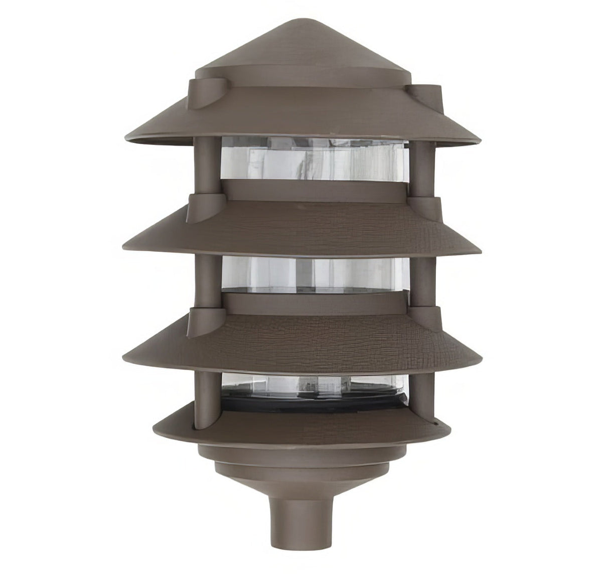 Dabmar Lighting D5100-L12-30K-3B-BZ Cast Alum Pagoda 4-Tier 3" Base 6" Top 120V G24 LED 12W 30K Bronze