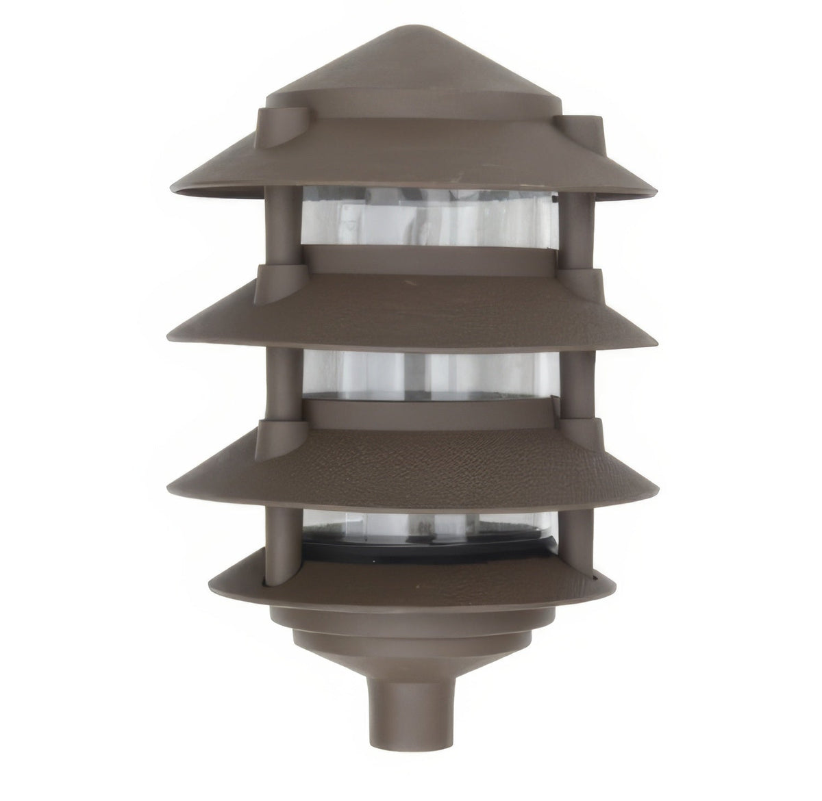 Dabmar Lighting D5100-L12-40K-3B-BZ Cast Alum Pagoda 4-Tier 3" Base 6" Top 120V G24 LED 12W 40K Bronze