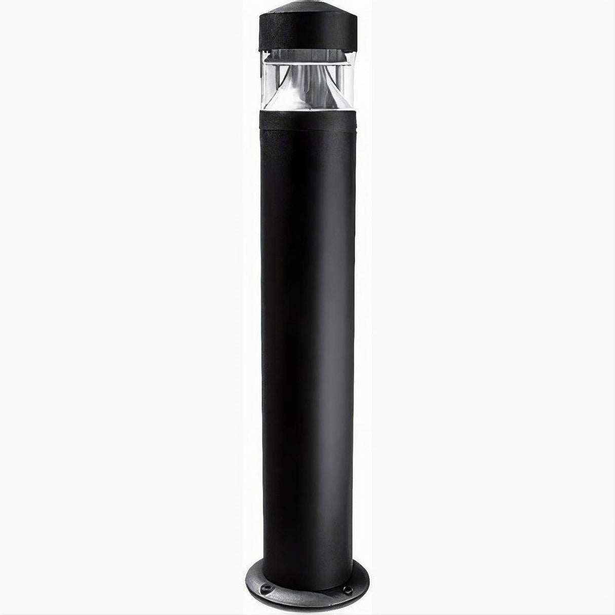 Dabmar Lighting D850-L6-RGBW-B Cast Alum Bollard Clear 120V E26 LED 6W RGBW Black