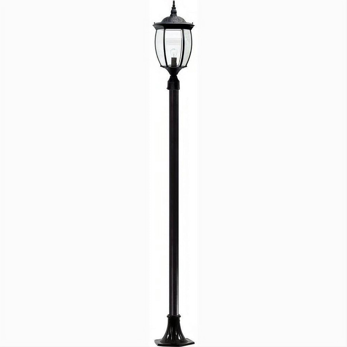 Dabmar Lighting GM1021-L6-30K-B Cast Alum 1 Post Top Fixture Pole + Base 120V E26 LED 6W 30K Black