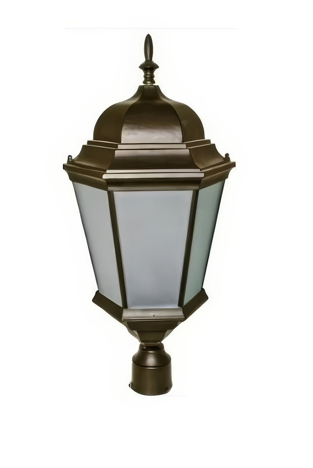 Dabmar Lighting GM235-L20-30K-BZ Cast Alum Post Top Fixture 120V-277V G24 LED 20W 30K Bronze