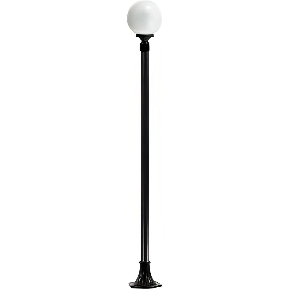 Dabmar Lighting GM2401-L18-30K-W Cast Alum 1 Post Top Fixture Pole + Base 120V E26 LED 18W 30K White