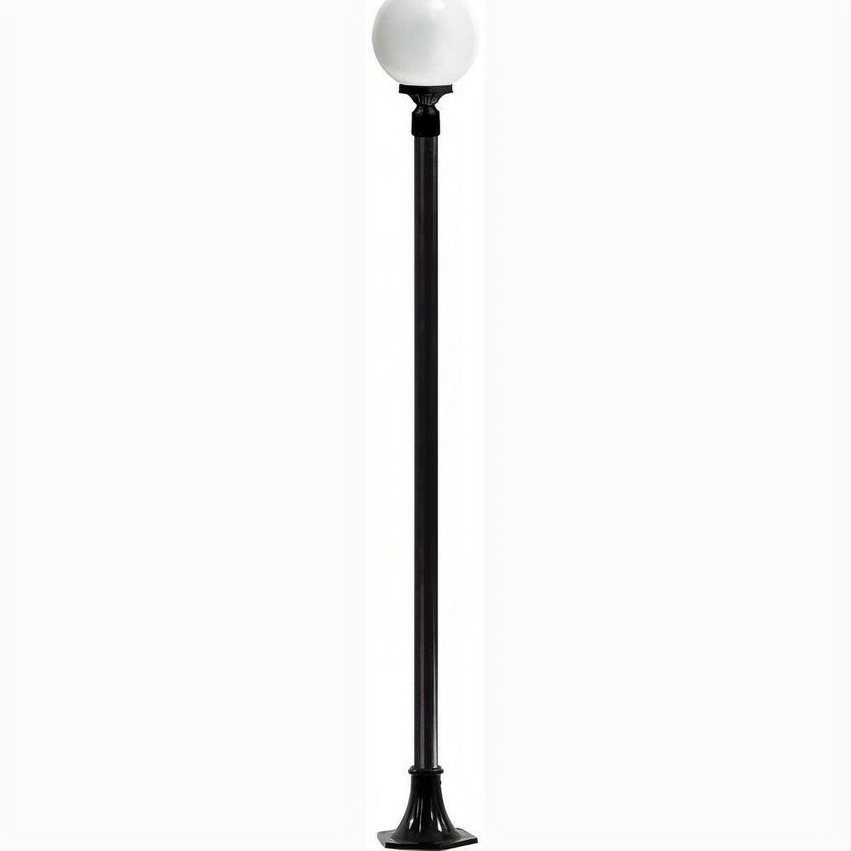 Dabmar Lighting GM2401-L6-RGBW-B Cast Alum 1 Post Top Fixture Pole + Base 86V-265V E26 LED 6W RGBW Black