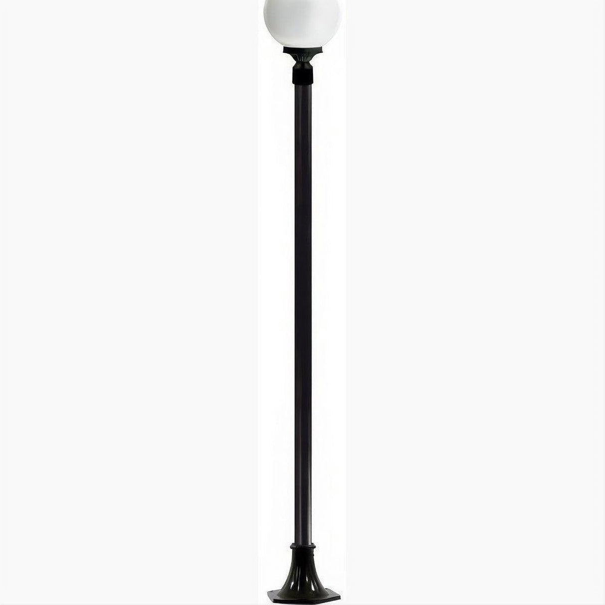 Dabmar Lighting GM2401-L9-27K-B Cast Alum 1 Post Top Fixture Pole + Base 120V GU24 LED 9W 27K Black