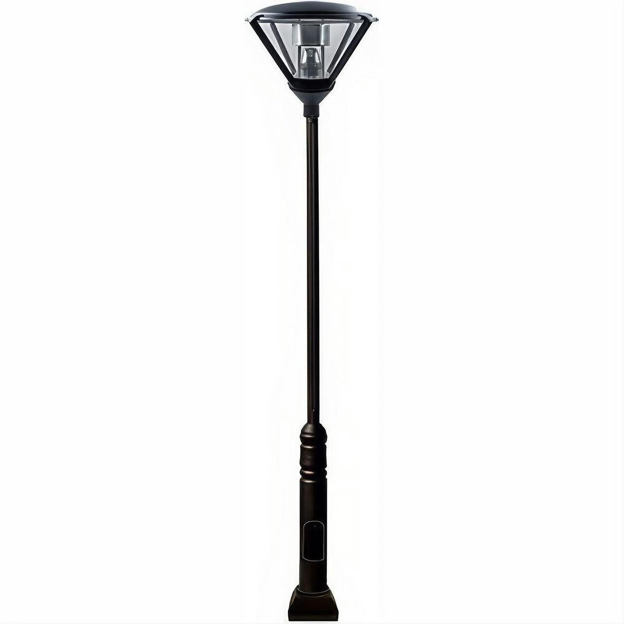 Dabmar Lighting GM5001-B Cast Alum 1 Post Top Fixture Pole + Base 120V E26 No Lamp Black