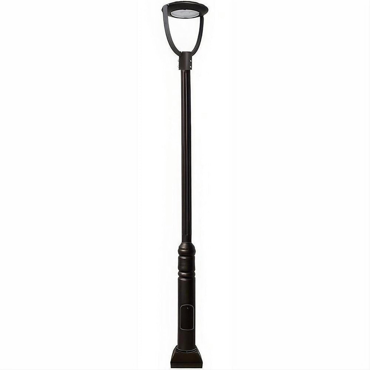 Dabmar Lighting GM5731-LB55-MULT-B Cast Alum 1 Post Top Fixture Pole + Base 100V-277V LB 55W Tunable Black