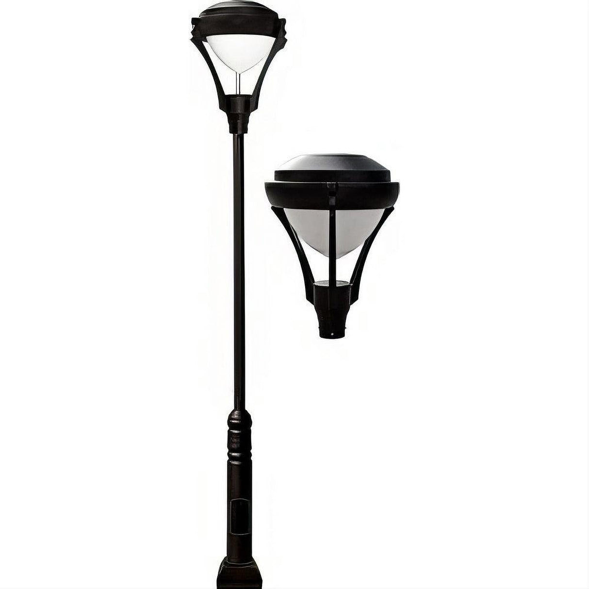 Dabmar Lighting GM5901-L30-30K-B Cast Alum 1 Post Top Fixture Pole + Base 85V-265V E26 LED 30W 30K Black