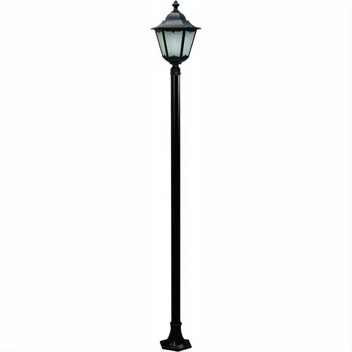 Dabmar Lighting GM8121-L30-30K-B Cast Alum 1 Post Top Fixture Pole + Base 85V-265V E26 LED 30W 30K Black