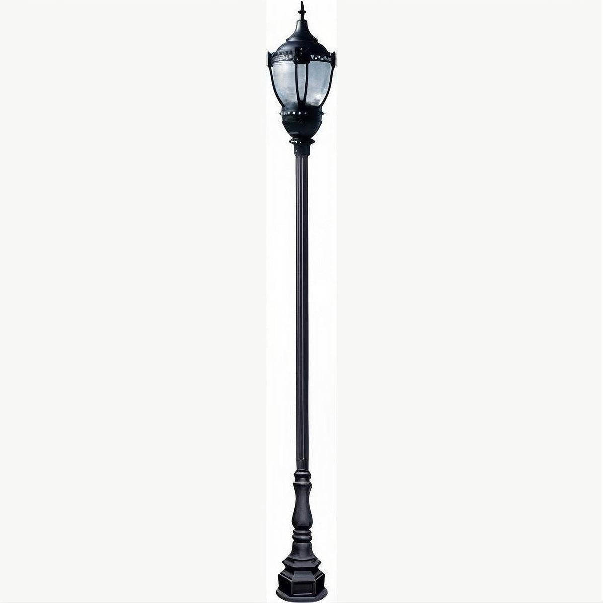Dabmar Lighting GM8951-L54-40K-B Cast Alum 2 Post Top Fixture Pole + Base 120V-277V E39 2X LED 54W 50K Black
