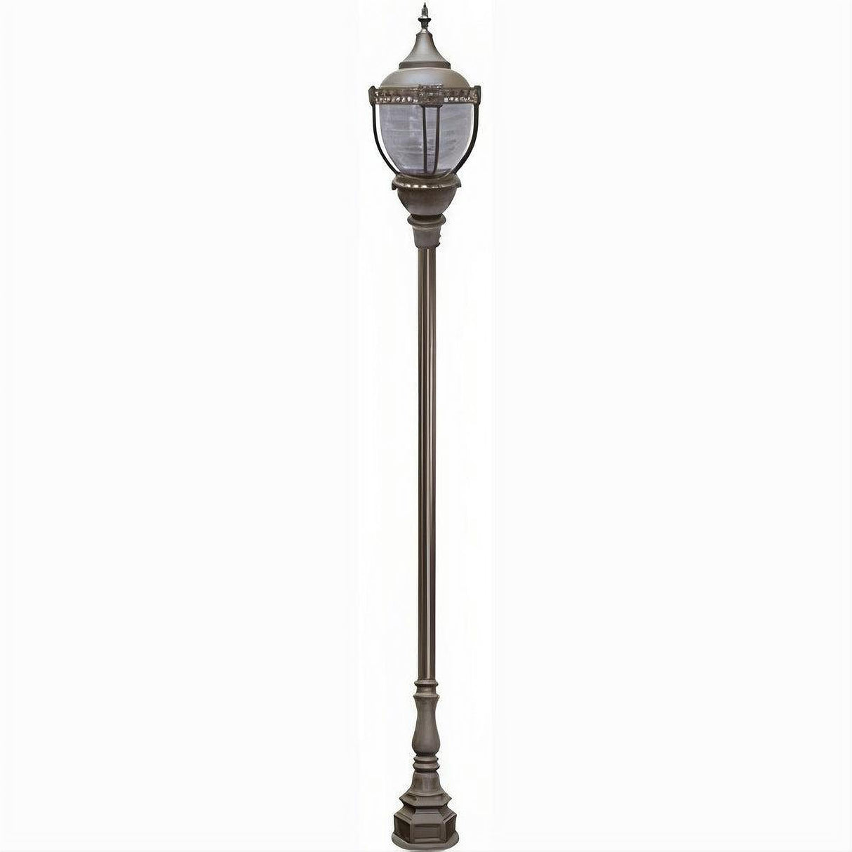 Dabmar Lighting GM8951-L54-40K-BZ Cast Alum 2 Post Top Fixture Pole + Base 120V-277V E39 2X LED 54W 50K Bronze
