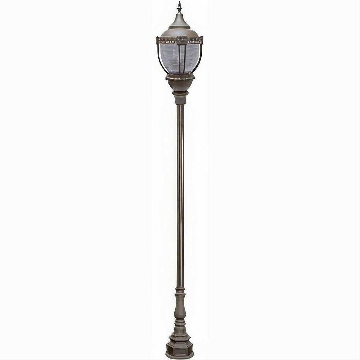 Dabmar Lighting GM8951-L80-40K-BZ Cast Alum 2 Post Top Fixture Pole + Base 120V-277V E39 2X LED 80W 50K Bronze