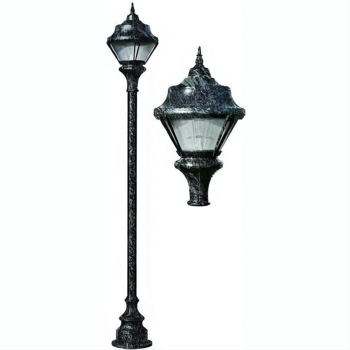 Dabmar Lighting GM9001-L18-30K-VG Cast Alum 1 Post Top Fixture Pole + Base 120V-277V E26 LED 18W 30K Verde Green