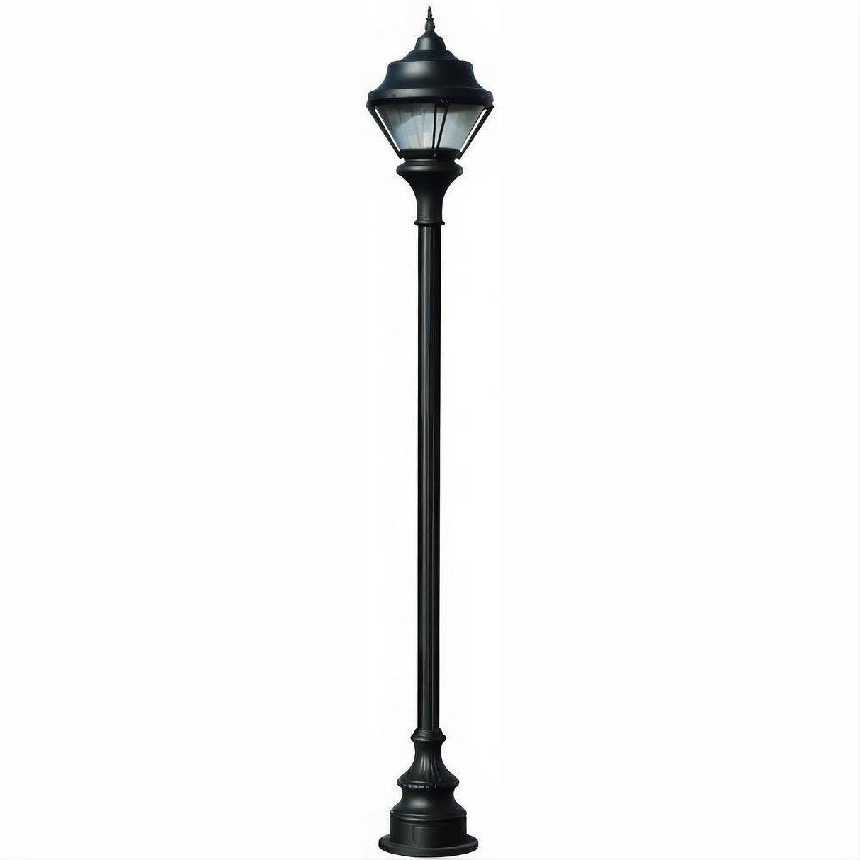 Dabmar Lighting GM9001-L30-30K-B Cast Alum 1 Post Top Fixture Pole + Base 85V-265V E26 LED 30W 30K Black