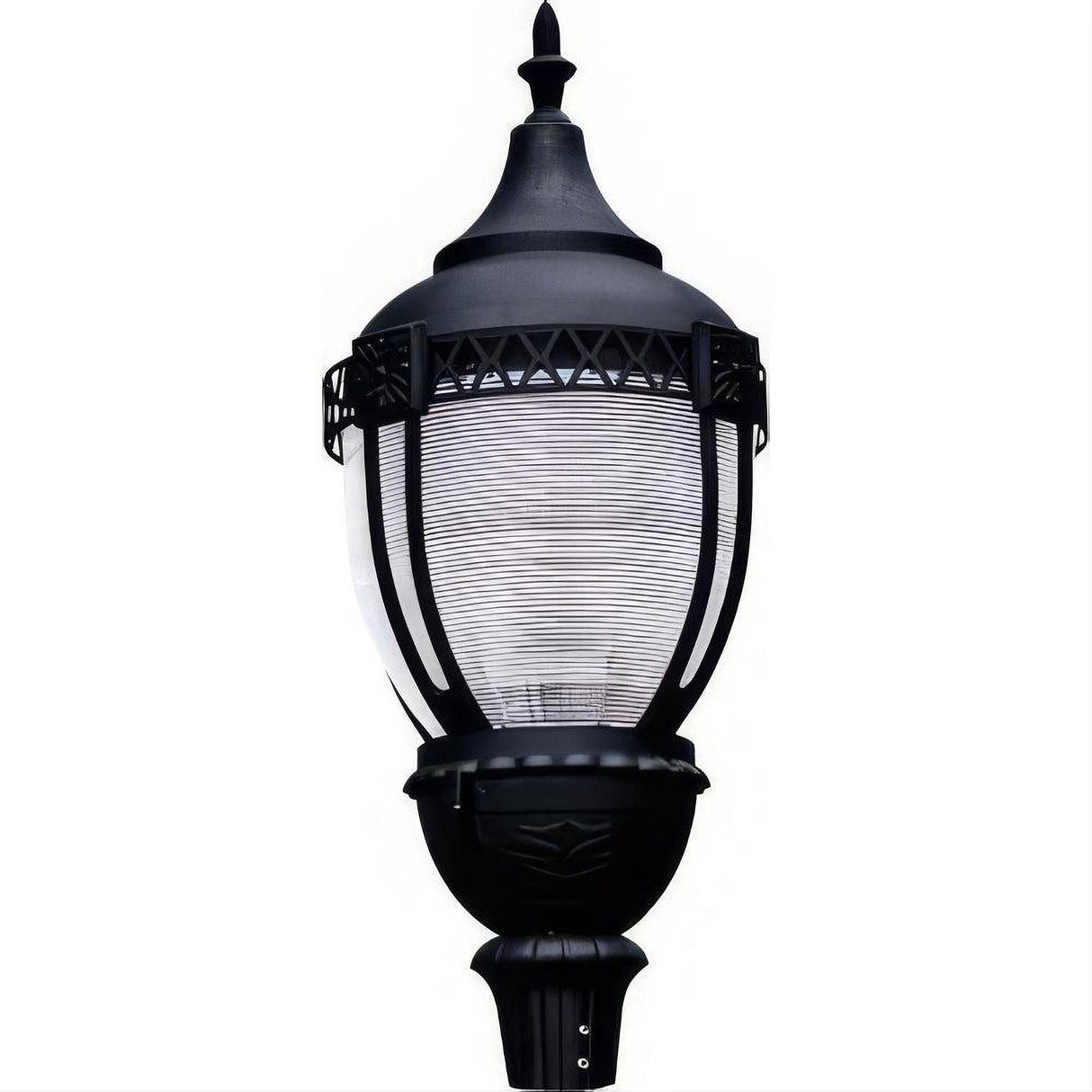 Dabmar Lighting GM910-L80-40K-B Cast Alum Post Top Fixture 120V-277V E39 LED 80W 40K Black