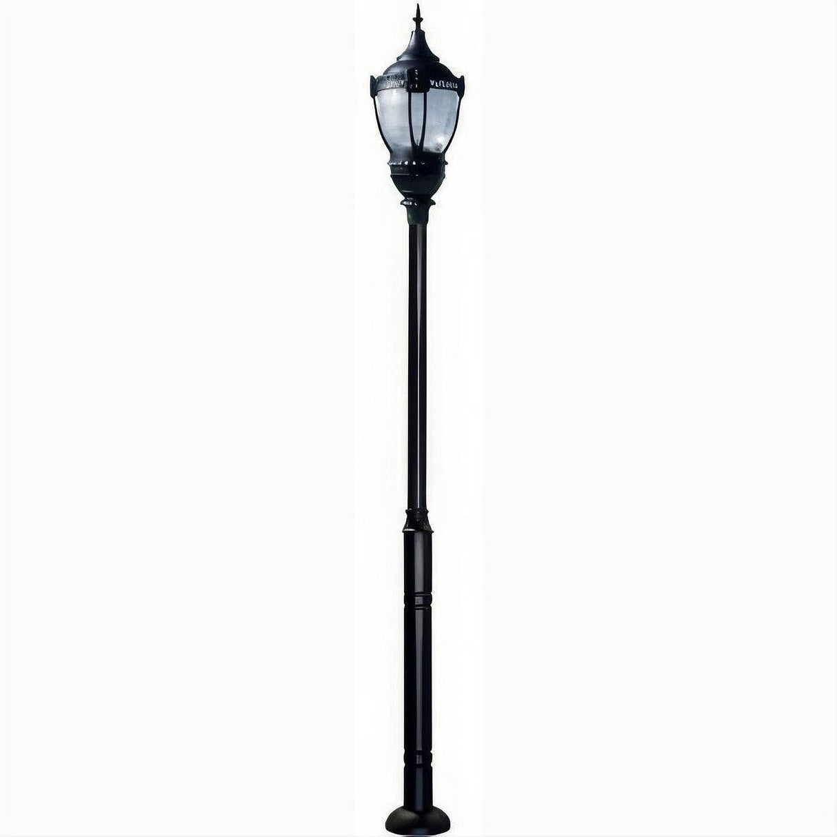 Dabmar Lighting GM9101-L63-40K-B Cast Alum 1 Post Top Fixture Pole + Base 120V-277V E39 LED 63W 40K Black