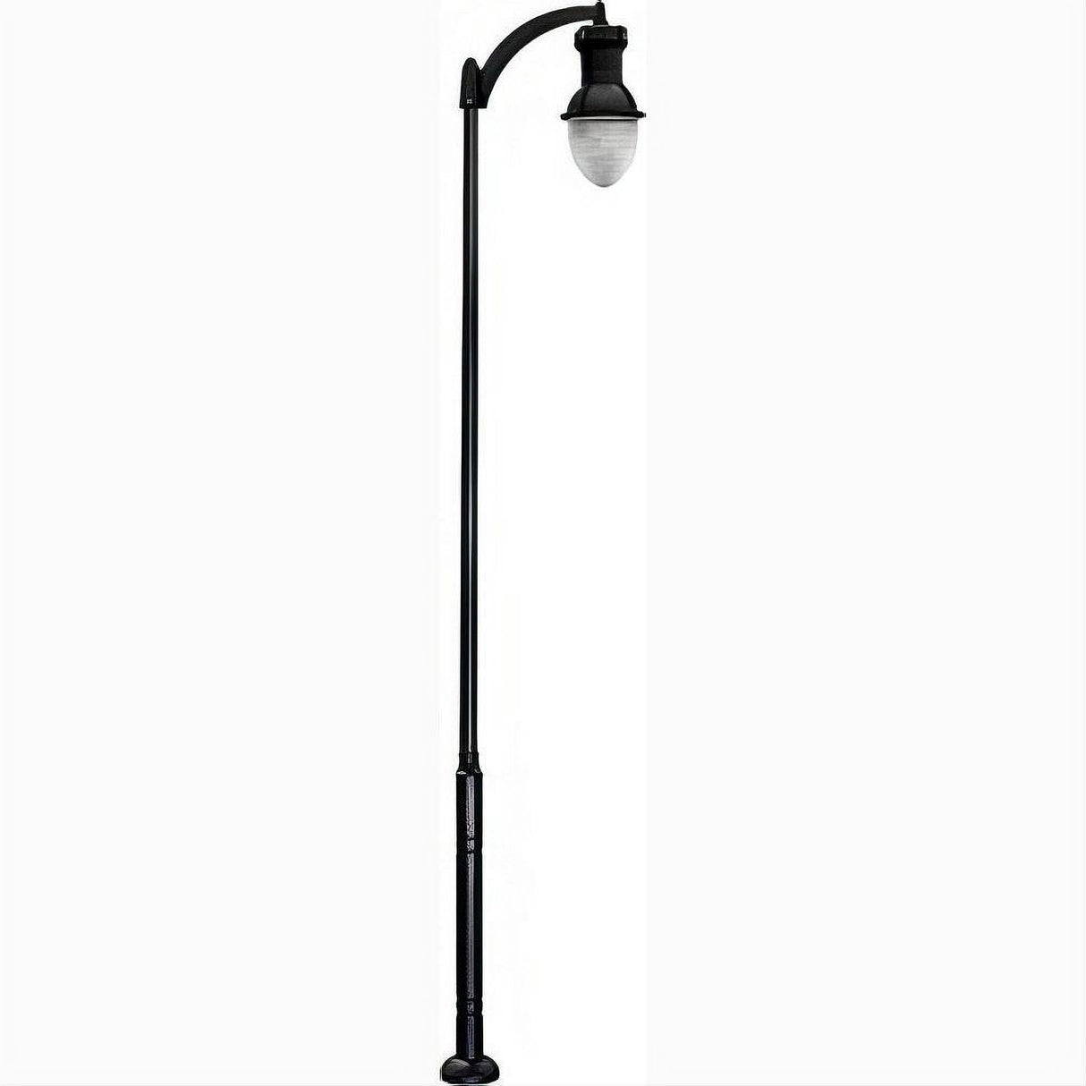 Dabmar Lighting GM9271-L80-40K-B Cast Alum 1 Post Top Fixture Pole + Base 120V-277V E39 LED 80W 40K Black