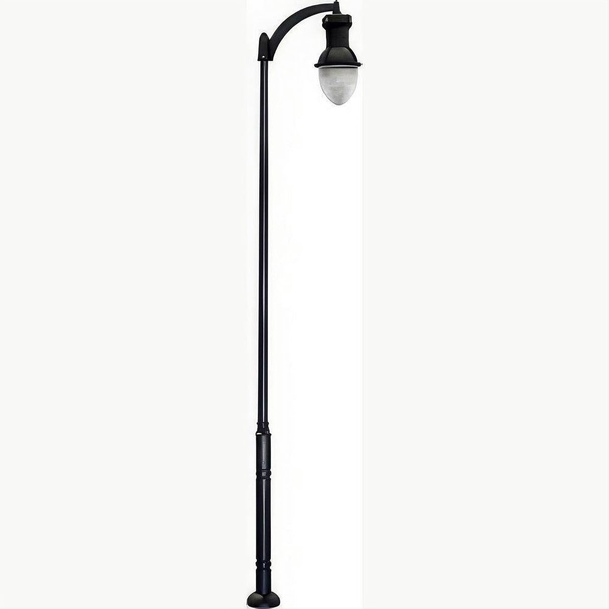 Dabmar Lighting GM9271-L80-50K-B Cast Alum 1 Post Top Fixture Pole + Base 120V-277V E39 LED 80W 50K Black