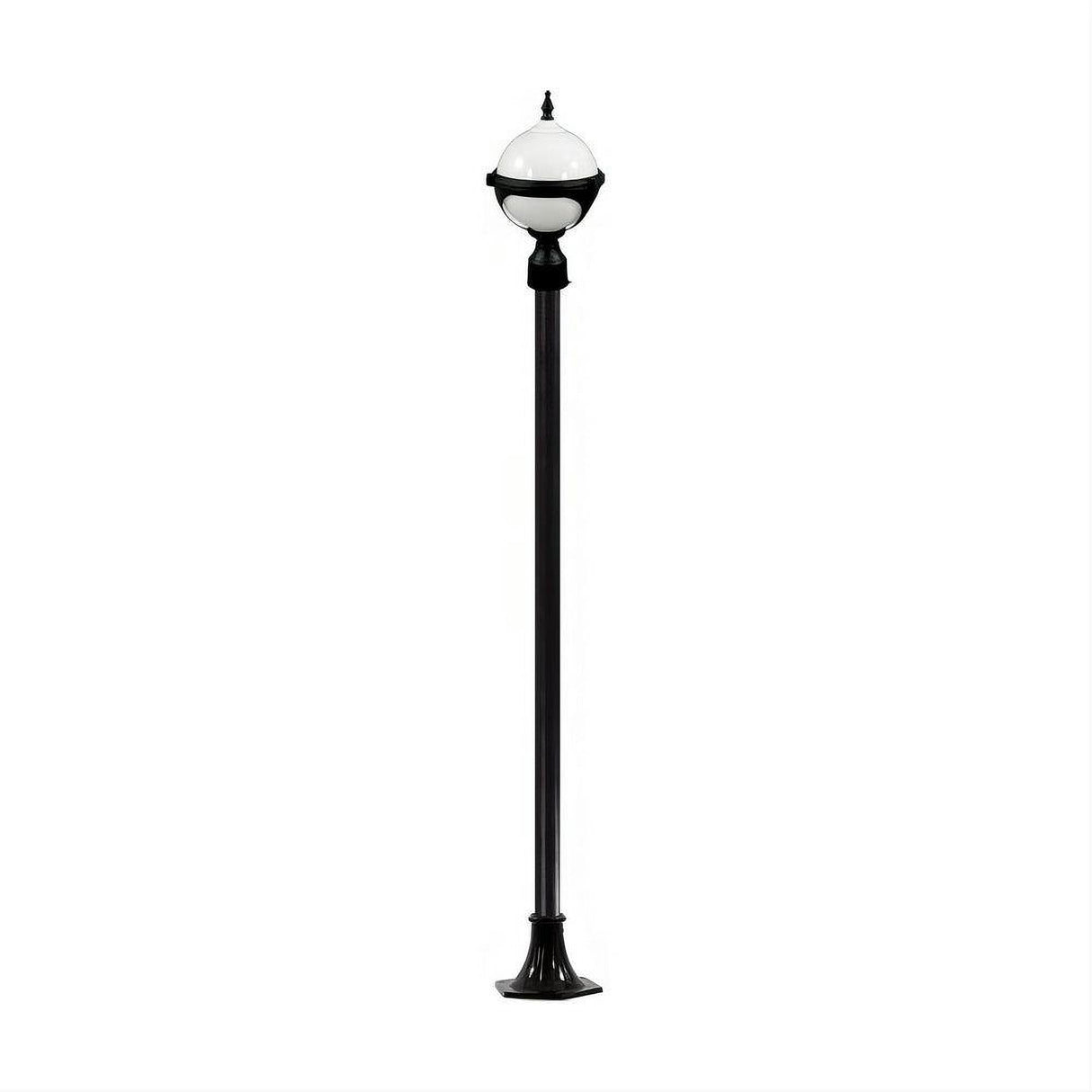 Dabmar Lighting GM9721-L6-RGBW-B Cast Alum 1 Post Top Fixture Pole + Base 86V-265V E26 LED 6W RGBW Black