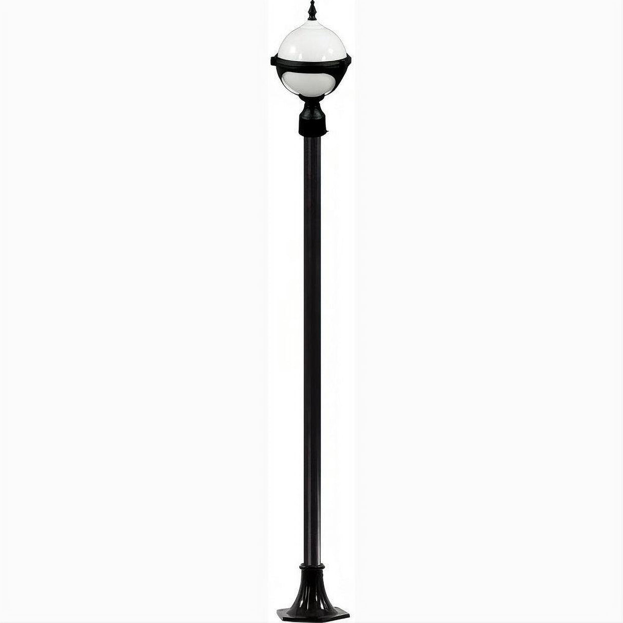 Dabmar Lighting GM9721-L9-40K-B Cast Alum 1 Post Top Fixture Pole + Base 120V GU24 LED 9W 40K Black