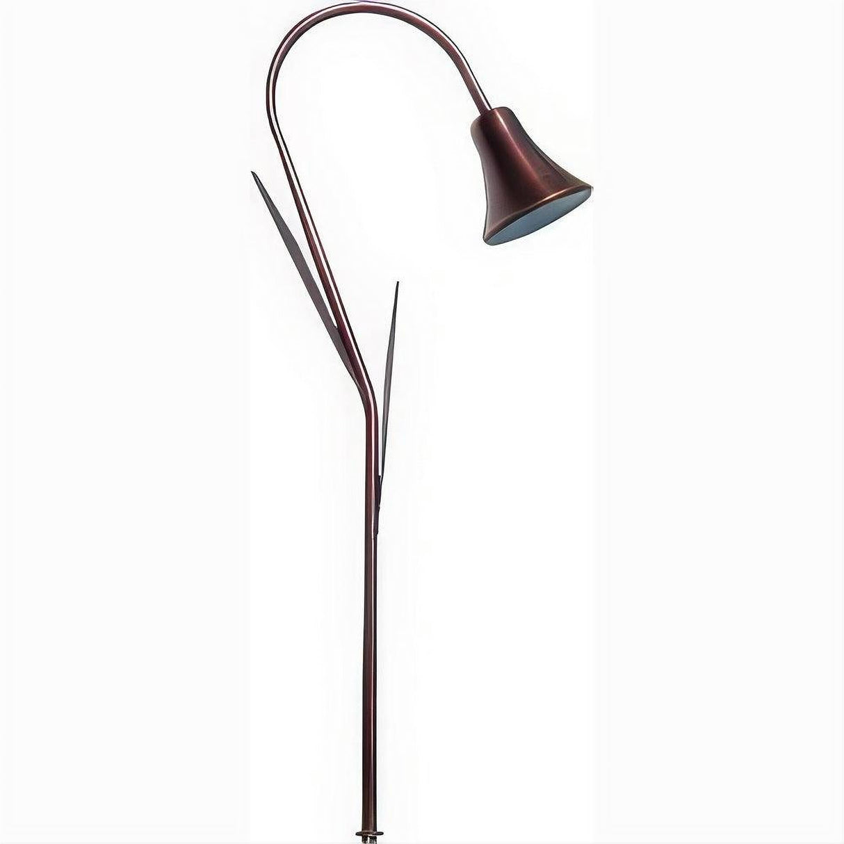Dabmar Lighting LV215L-L3-AMB-ABZ Brass Horn Path Light w/Leaf 12V G4 LED 3W RGBW Antique Bronze