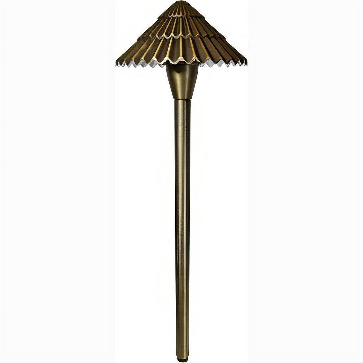 Dabmar Lighting LV48-L3-64K-WBS Brass Ribbed Path Light 12V G4 LED 3W 64K Weathered Brass