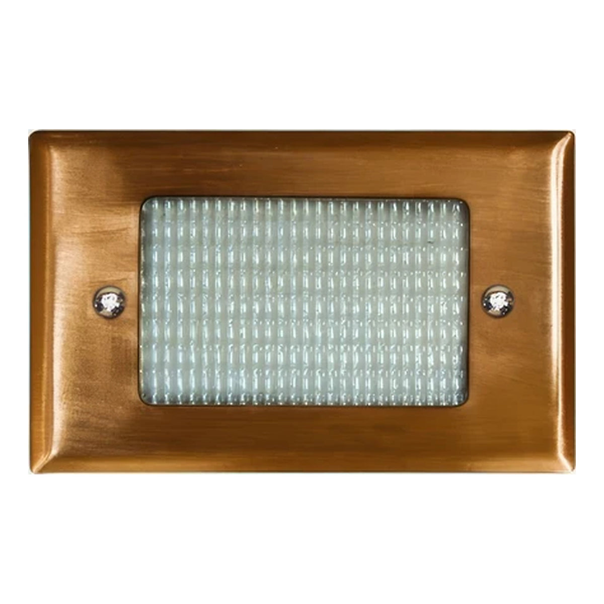 Dabmar Lighting LV618-L3-AMB-CP Cast Alum/Brass Open Face Step Light 12V G4 LED 3W Amber Copper