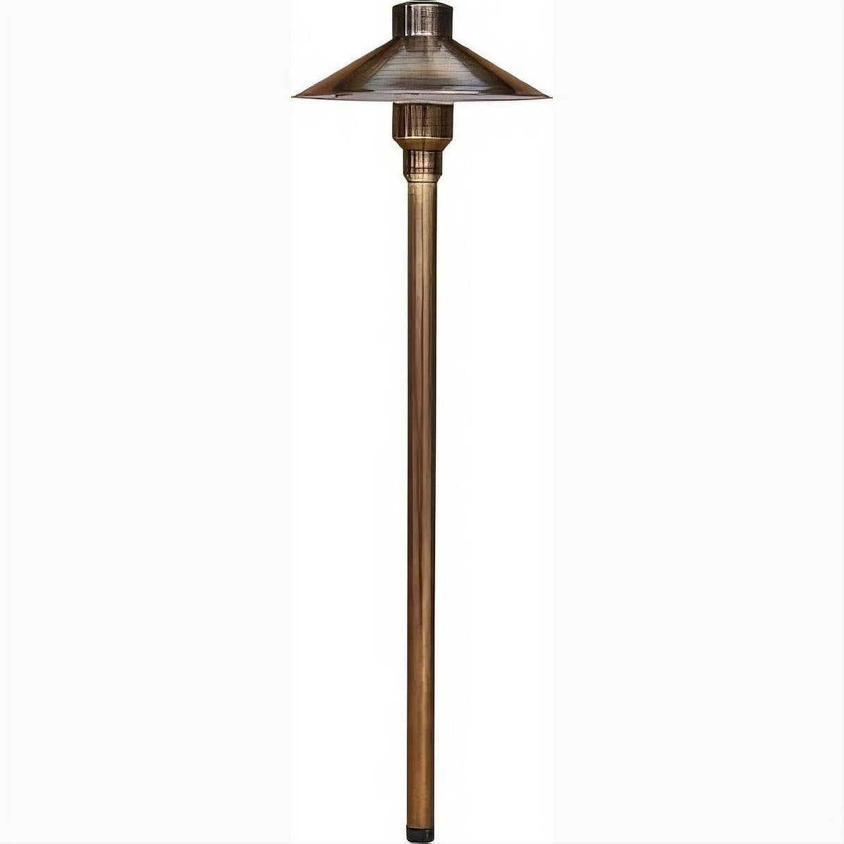 Dabmar Lighting LV75-L3-AMB-WBS Brass Large Top Path Light 12V G4 LED 3W Amber Weathered Brass