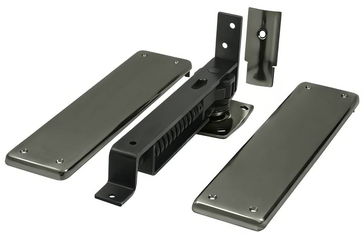 Deltana DASH95U15A antique nickel floor spring hinge