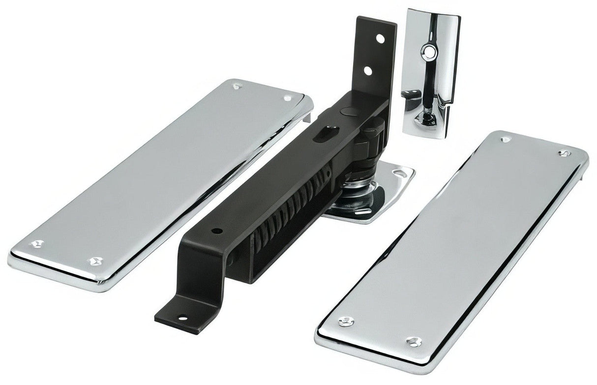 Deltana DASH95U26 chrome floor spring hinge