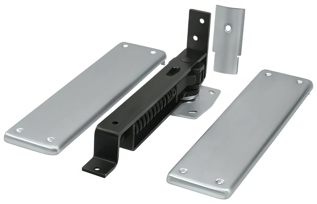 Deltana DASH95U26D brushed chrome floor spring hinge