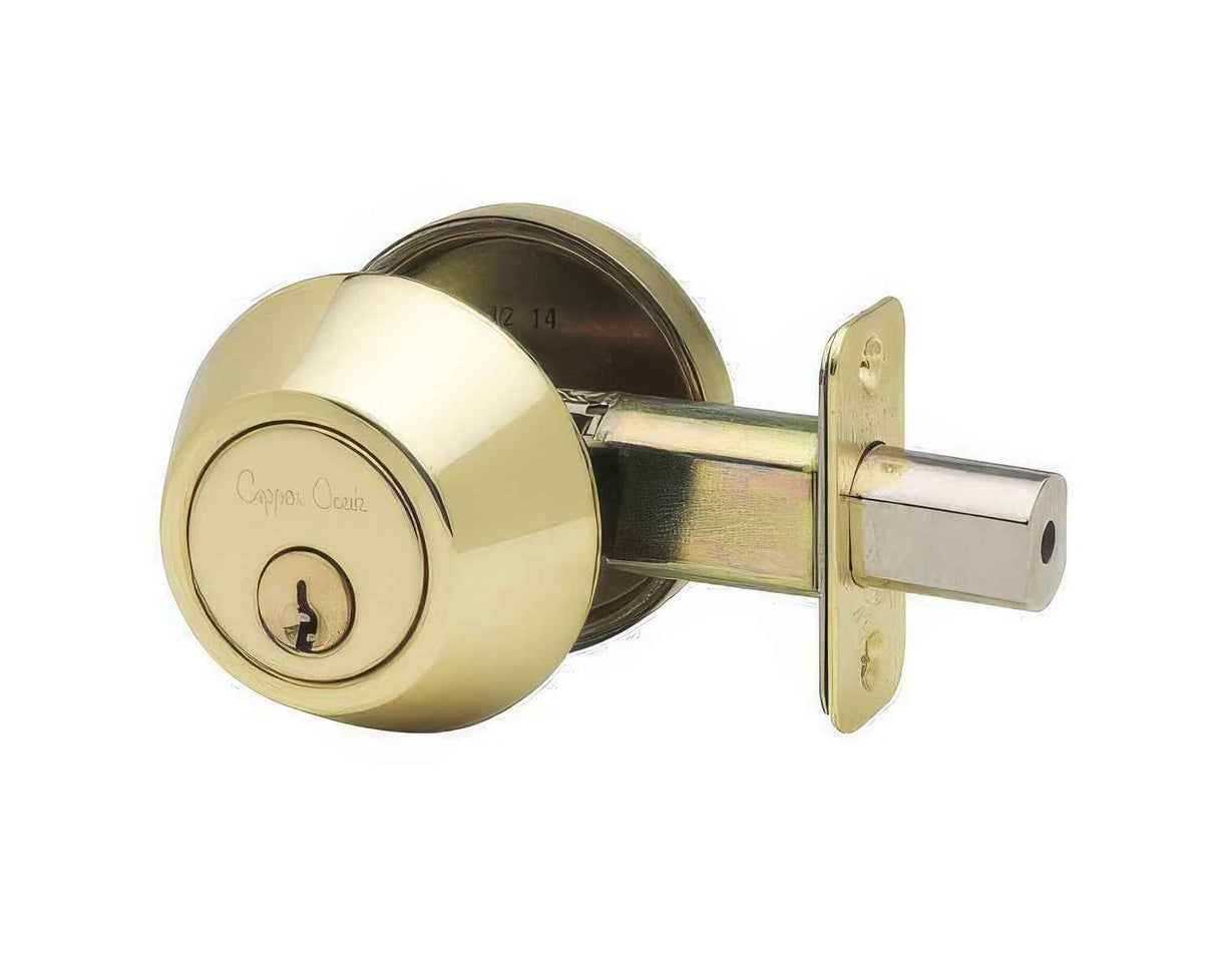 Copper Creek DB2410PB single cylinder deadbolt, additional view