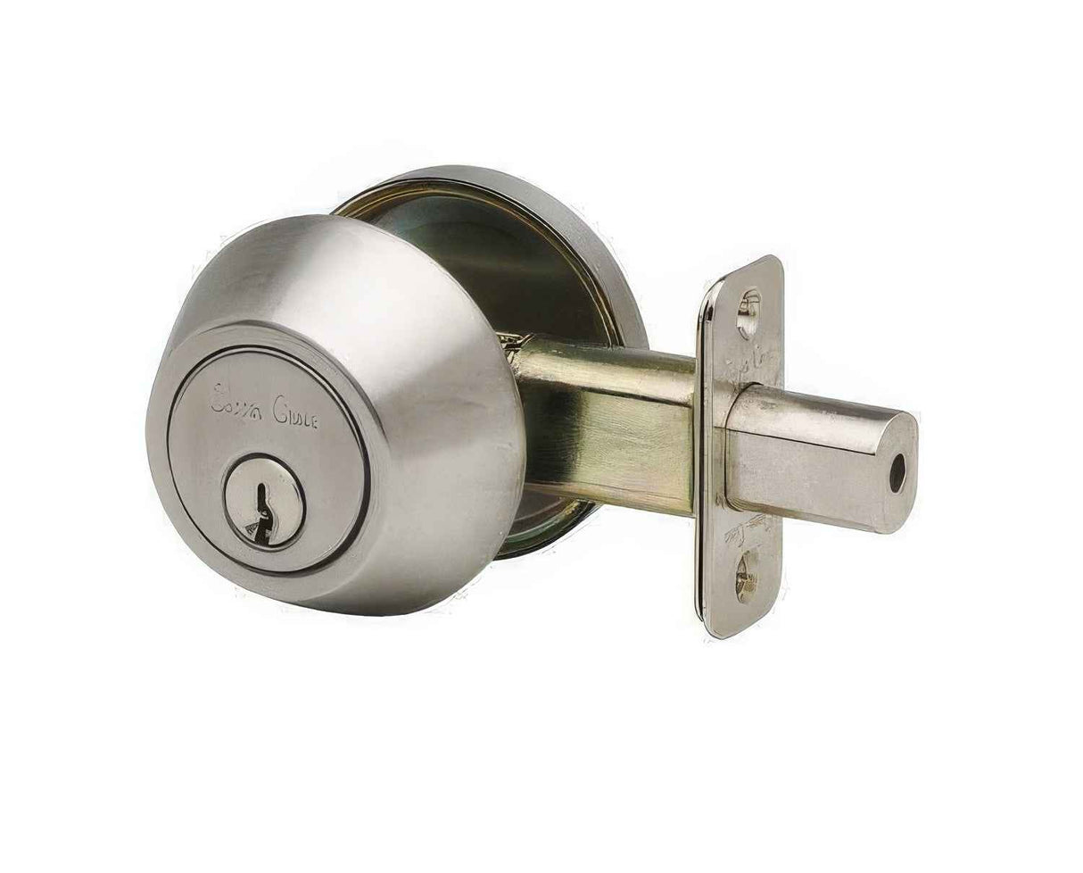 Copper Creek DB2410SS single cylinder deadbolt in satin stainless, additional view
