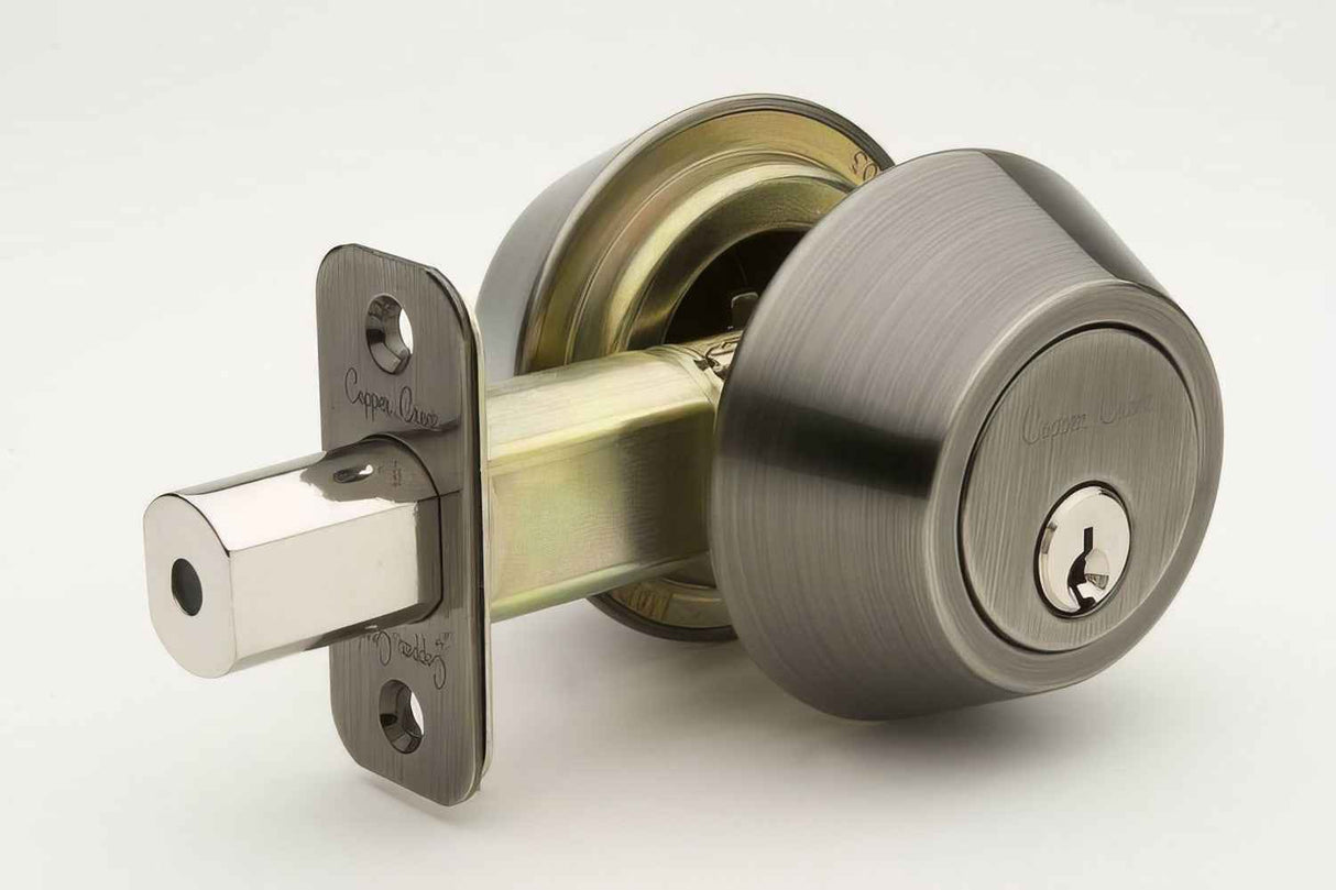 Copper Creek DB2420AN antique nickel double cylinder deadbolt