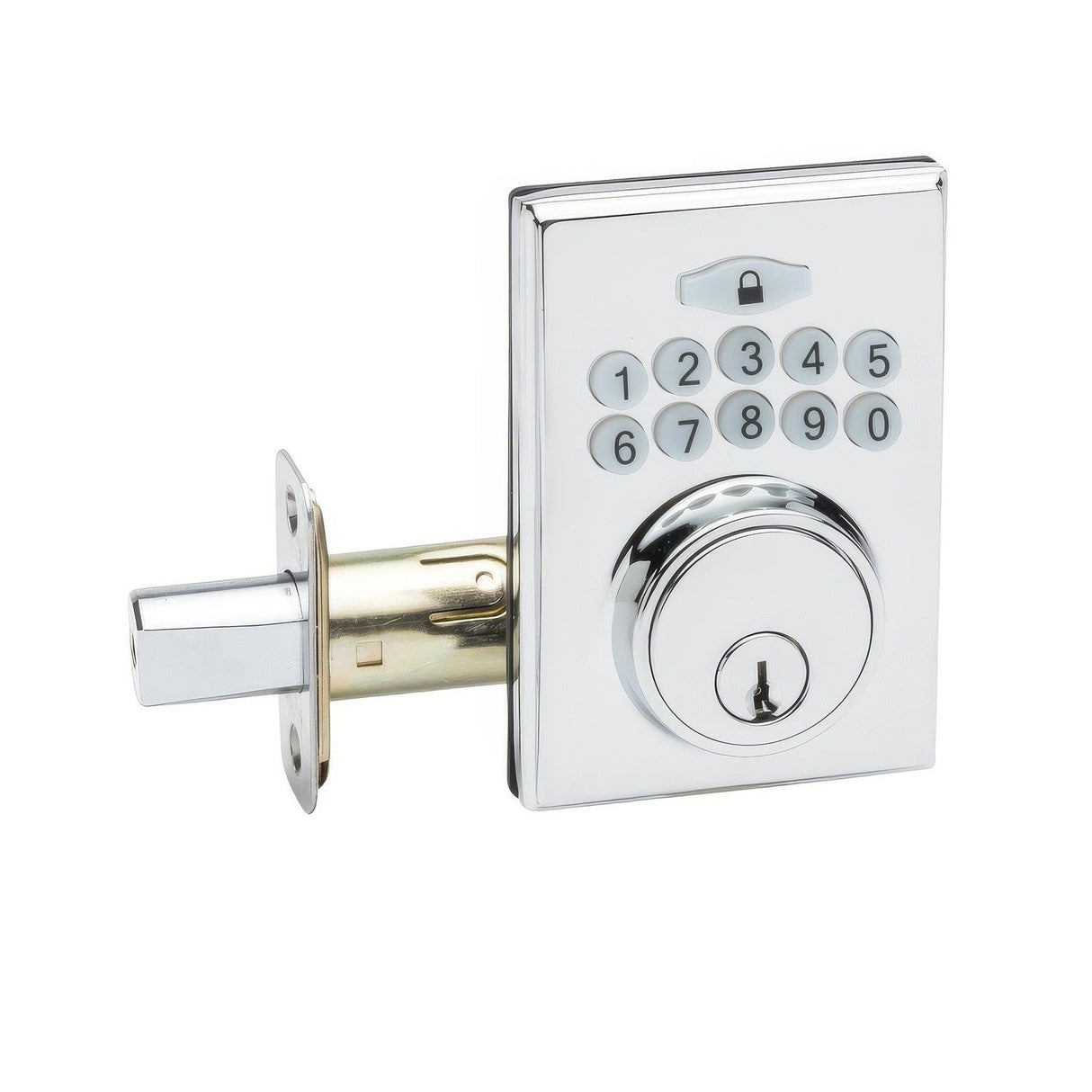Copper Creek DBF3410PS polished stainless keyless electronic deadbolt