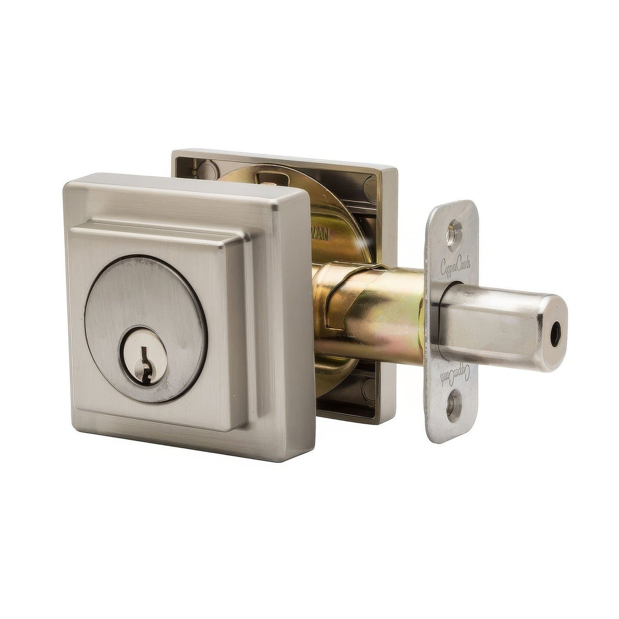 Copper Creek DBS2410SS satin stainless single cylinder deadbolt