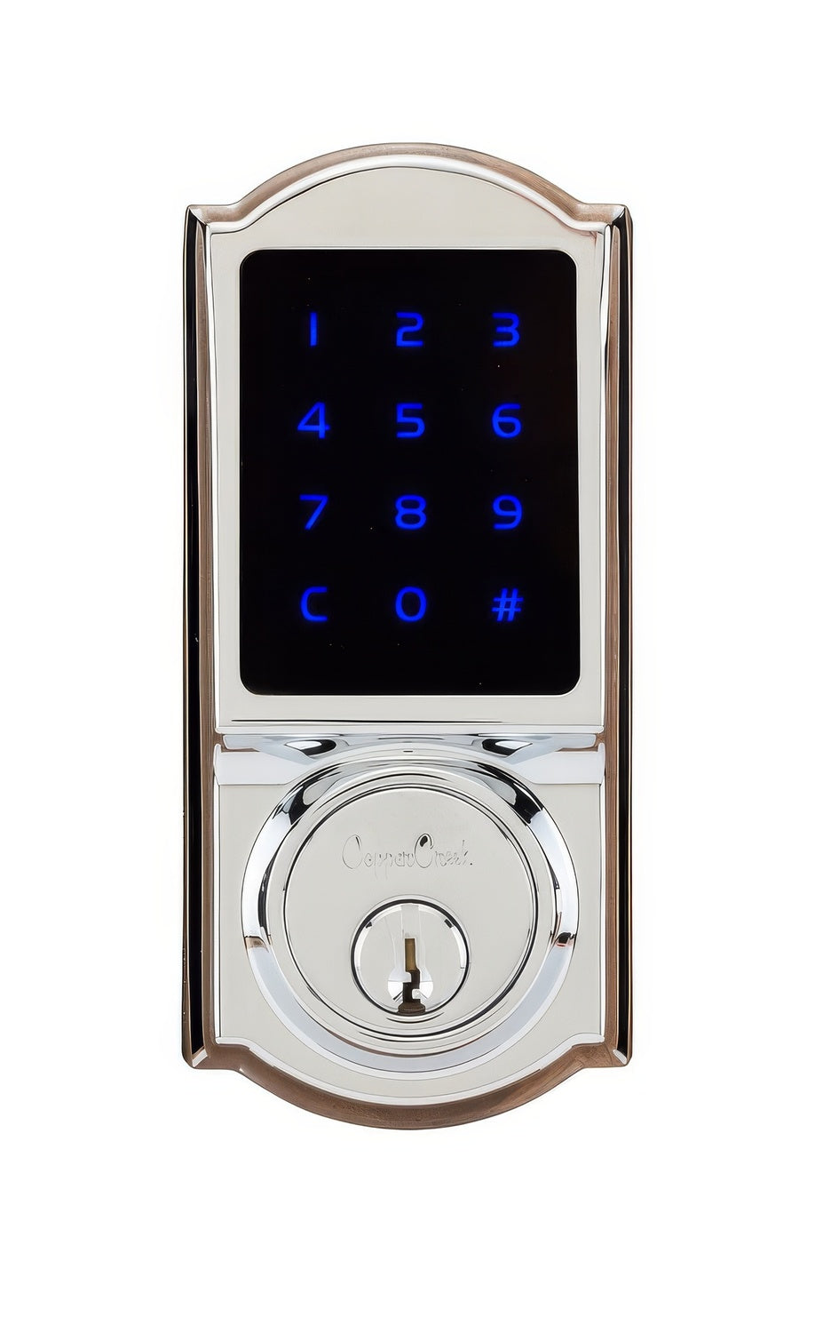 Copper Creek DBZH3410PS polished stainless keyless electronic deadbolt