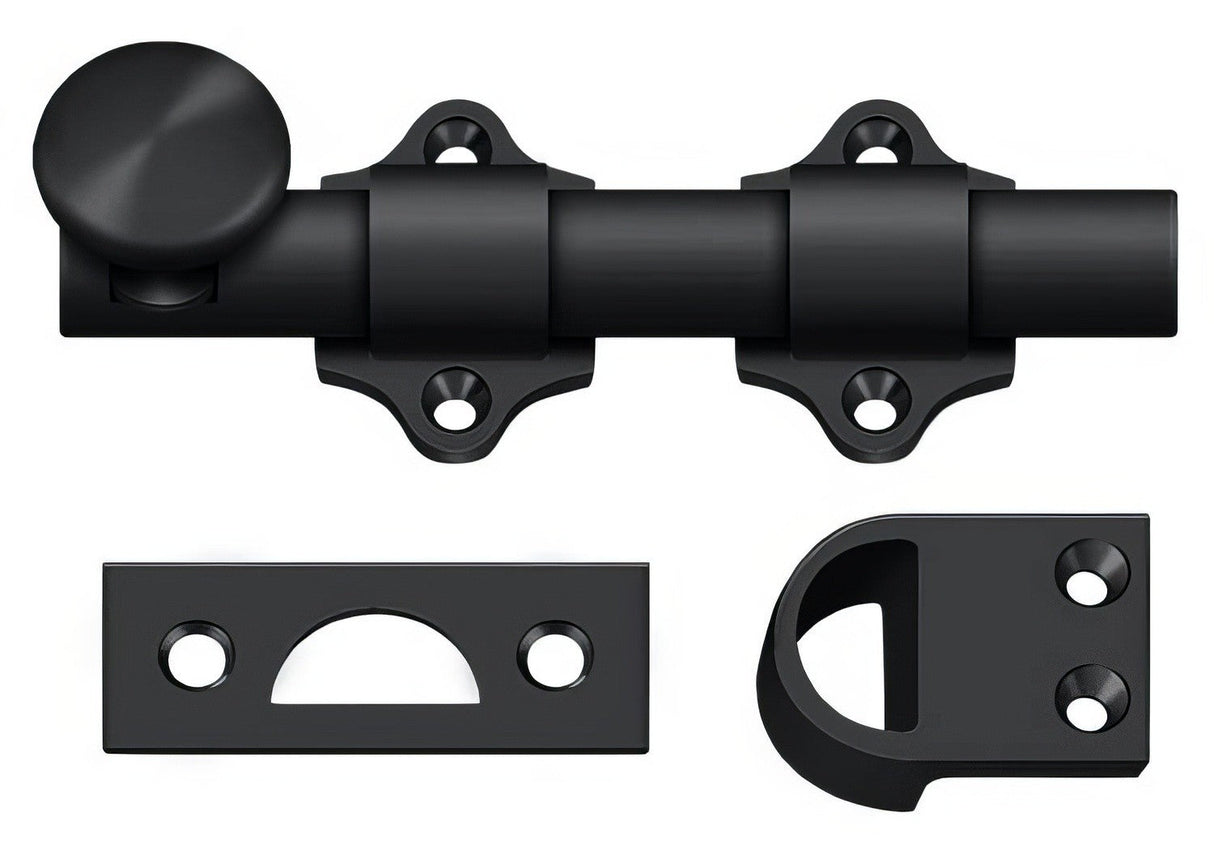Deltana DDB425U19 black dutch door bolt