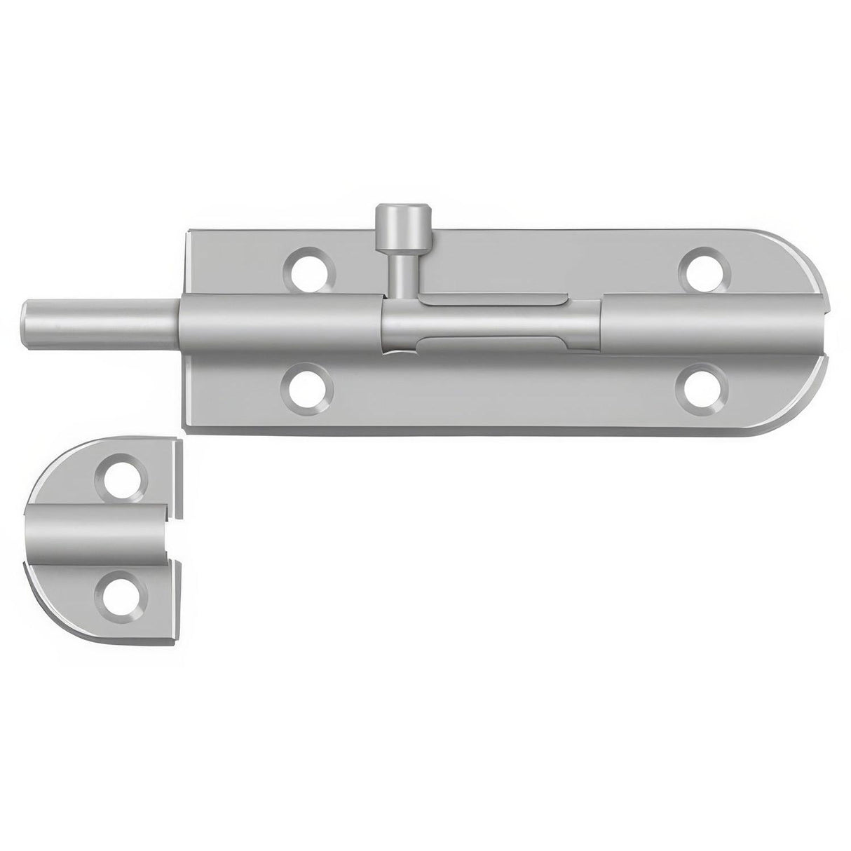 Deltana 4BB32D 4" Solid Brass Barrel Bolt - Stainless Steel