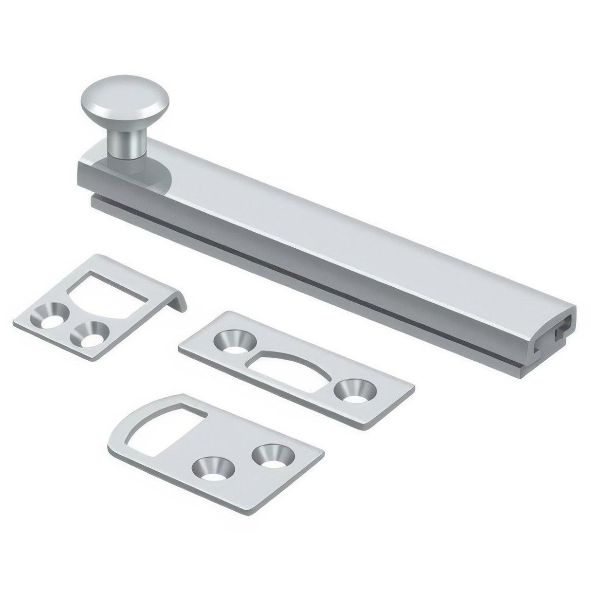 Deltana 4SBCS26 4SBCS 4" Surface Bolt with Concealed Screws Polished Chrome