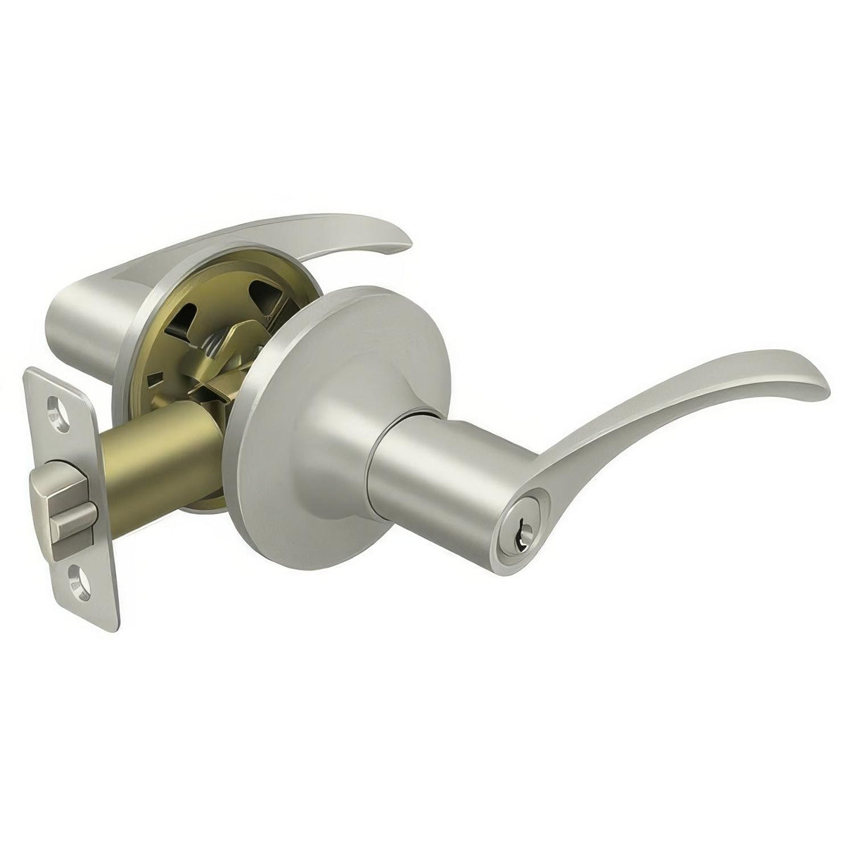 Deltana 5851-15 Right Hand Claremont Keyed Entry Door Lever Satin Nickel
