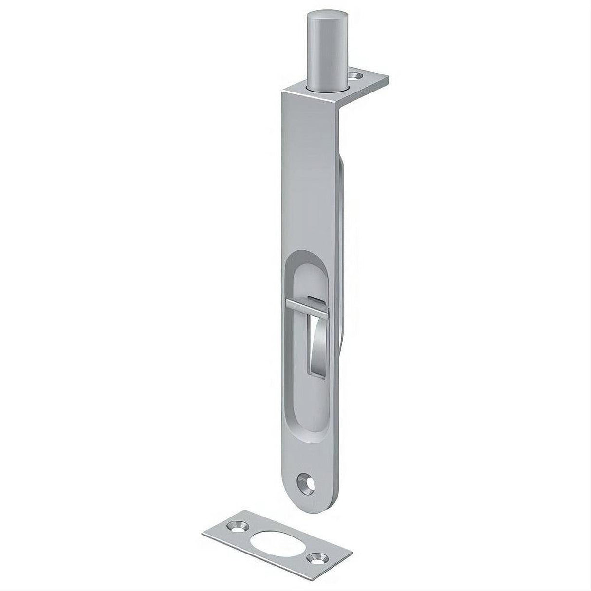 Deltana 6FBR26D 6FBR 6" Round Edge HD Flush Bolt Brushed Chrome