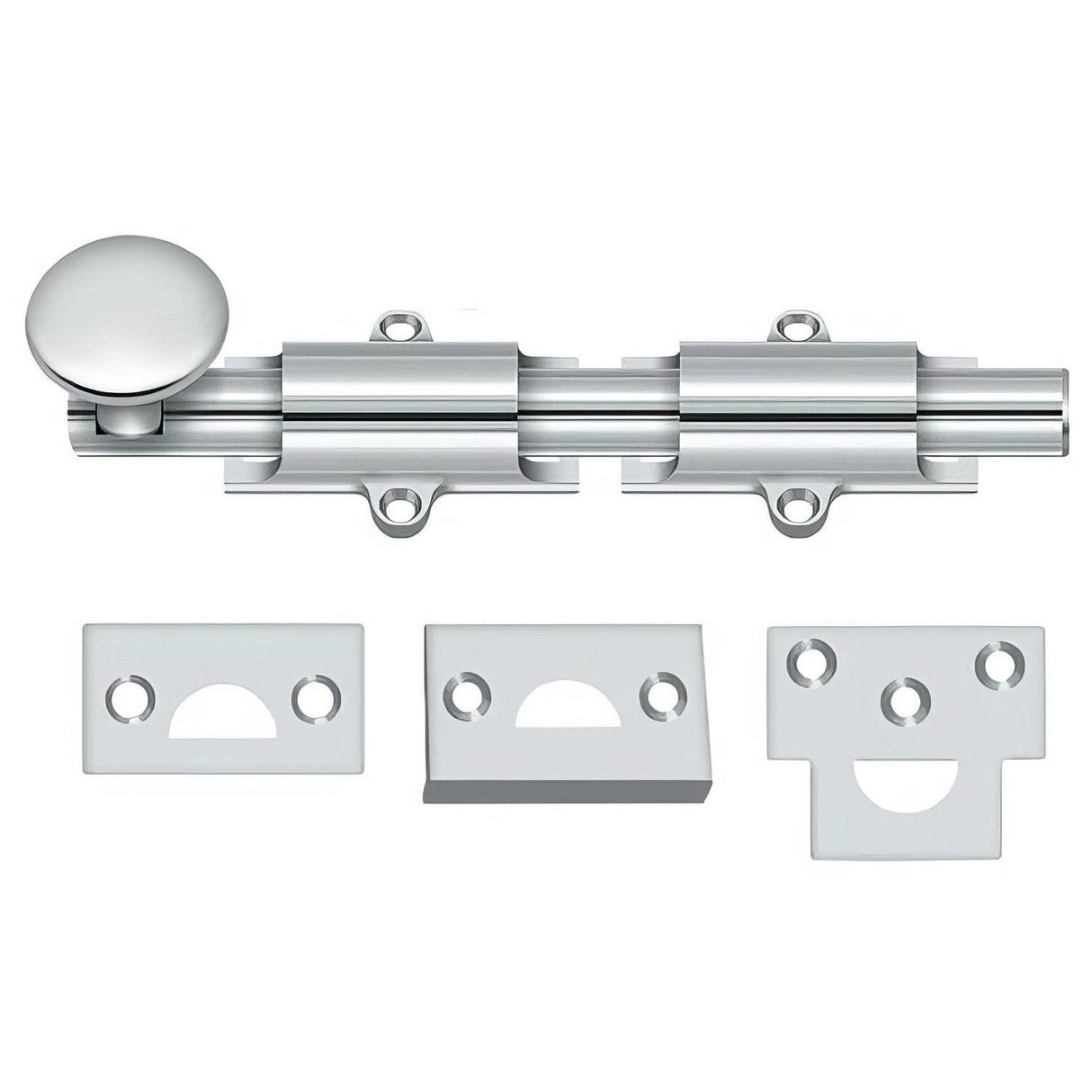 Deltana 6SB26 6SB 6" Security Surface Bolt Polished Chrome